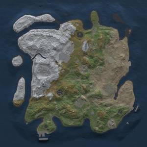 Thumbnail Rust Map: Procedural Map, Size: 3500, Seed: 194860631, 16 Monuments