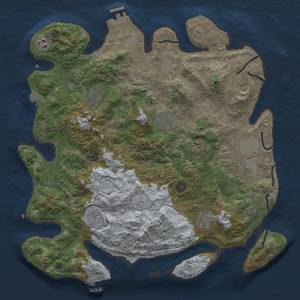 Thumbnail Rust Map: Procedural Map, Size: 4000, Seed: 31689, 19 Monuments
