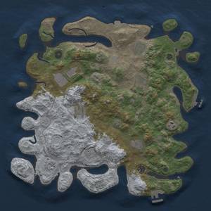 Thumbnail Rust Map: Procedural Map, Size: 4000, Seed: 1418671581, 18 Monuments