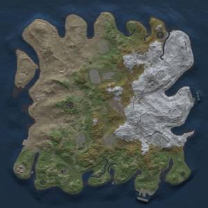 Thumbnail Rust Map: Procedural Map, Size: 4000, Seed: 1686869547, 19 Monuments