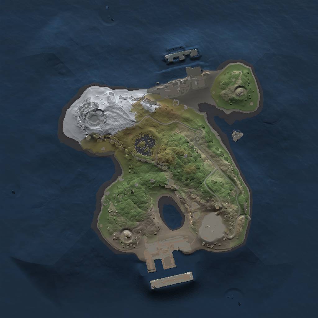 Rust Map: Procedural Map, Size: 1500, Seed: 1351354, 5 Monuments