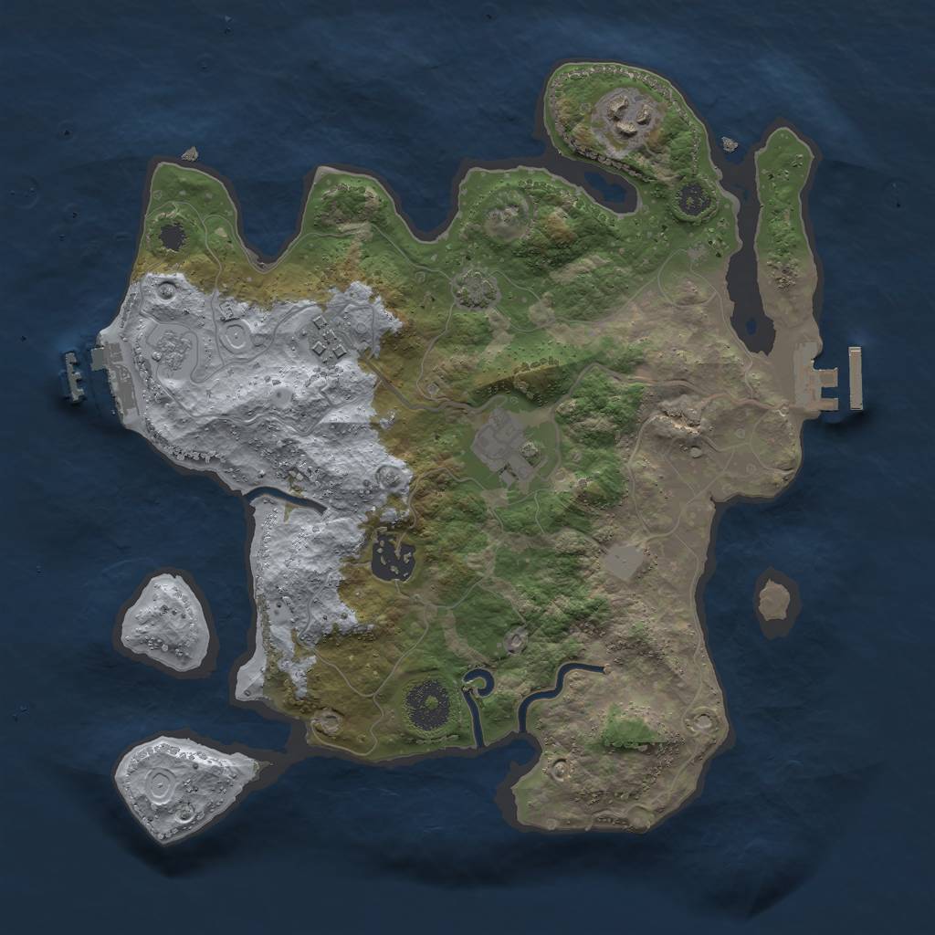 Rust Map: Procedural Map, Size: 3000, Seed: 29314, 11 Monuments