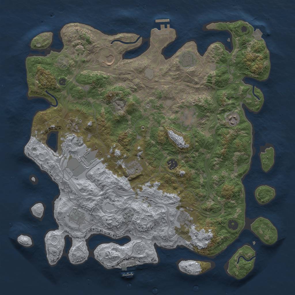 Rust Map: Procedural Map, Size: 4250, Seed: 16599410, 19 Monuments