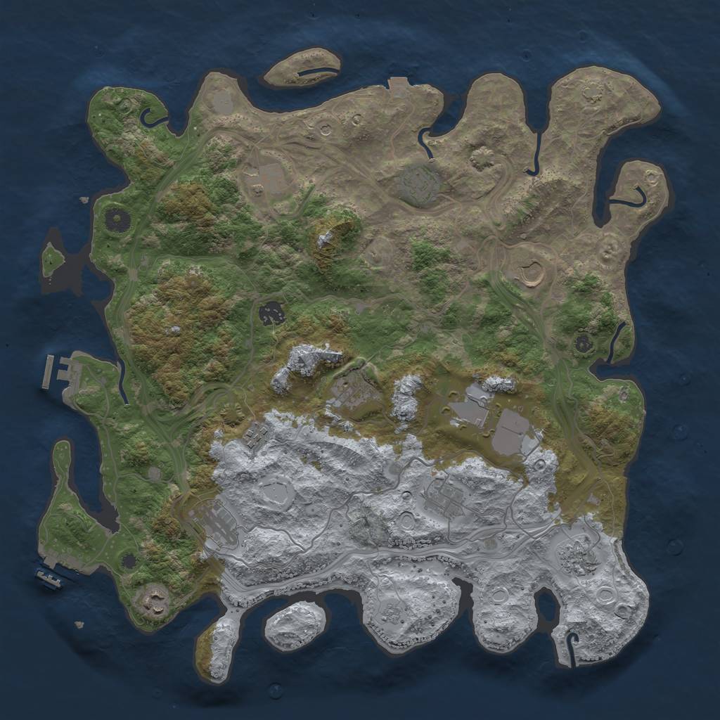 Rust Map: Procedural Map, Size: 4250, Seed: 309070196, 19 Monuments