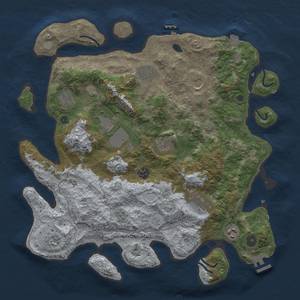 Thumbnail Rust Map: Procedural Map, Size: 4000, Seed: 1491347152, 18 Monuments