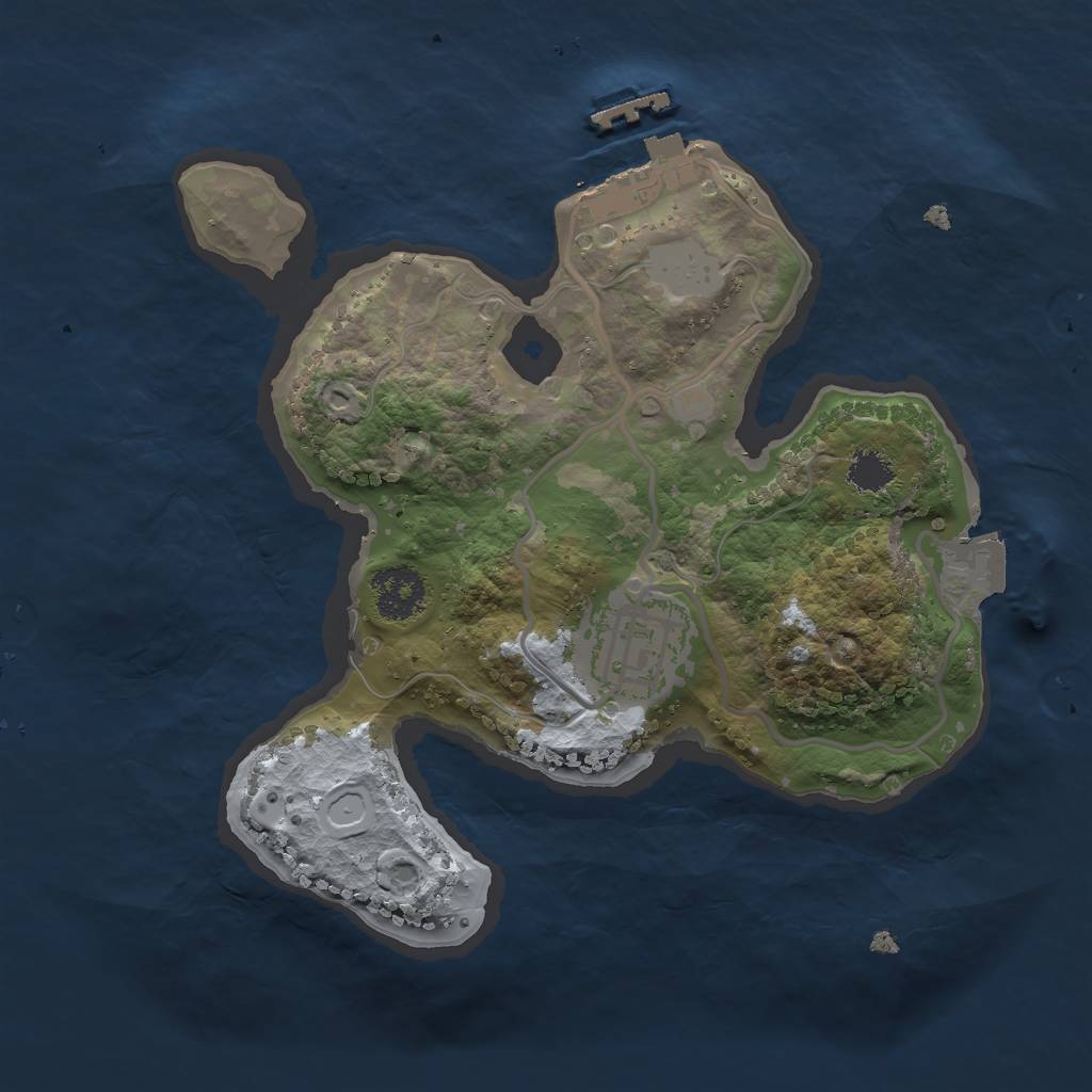 Rust Map: Procedural Map, Size: 2100, Seed: 505648689, 5 Monuments