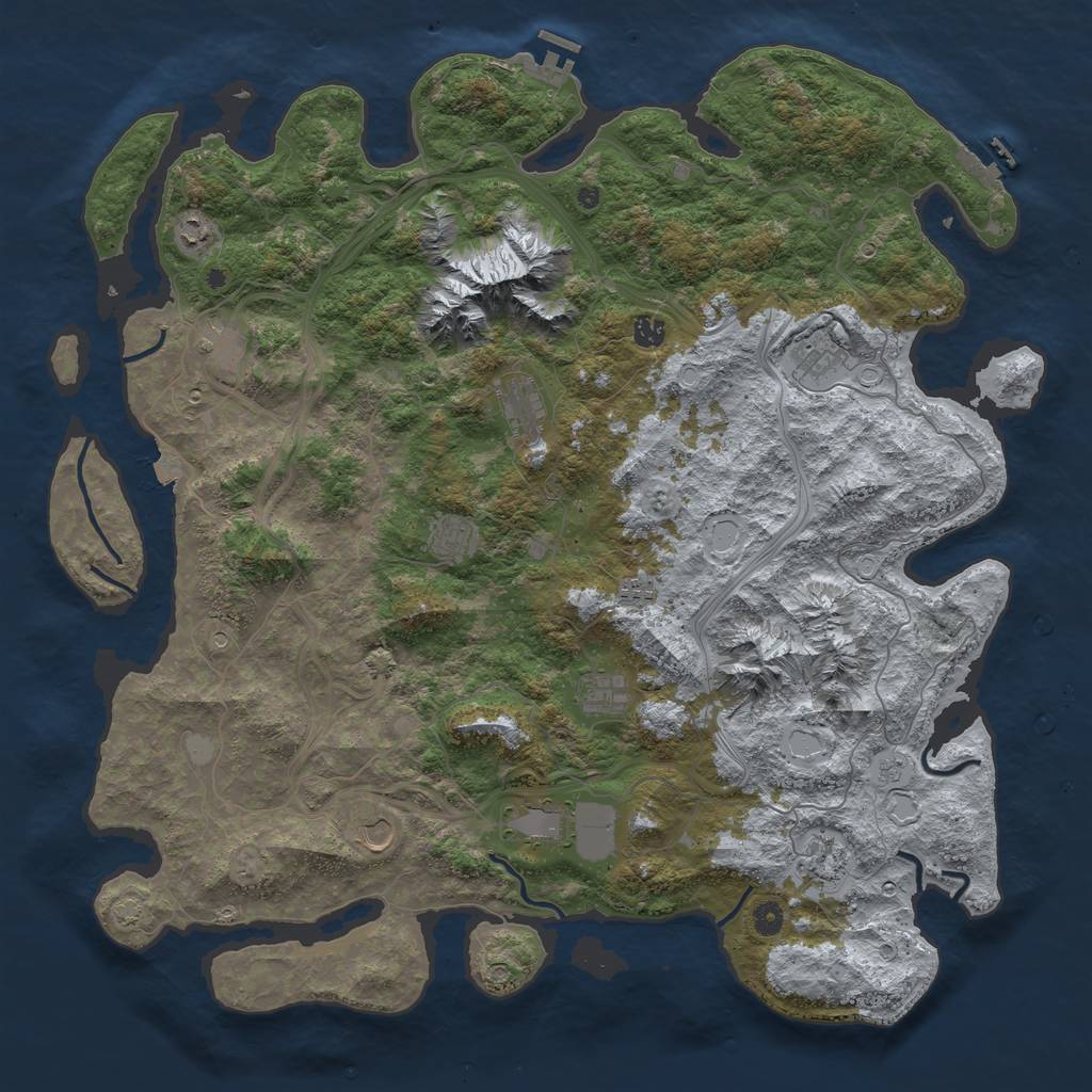 Rust Map: Procedural Map, Size: 5000, Seed: 1668494415, 19 Monuments