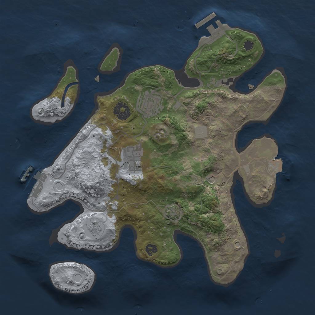 Rust Map: Procedural Map, Size: 2750, Seed: 567849230, 10 Monuments