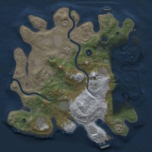 Thumbnail Rust Map: Procedural Map, Size: 3500, Seed: 411526566, 14 Monuments