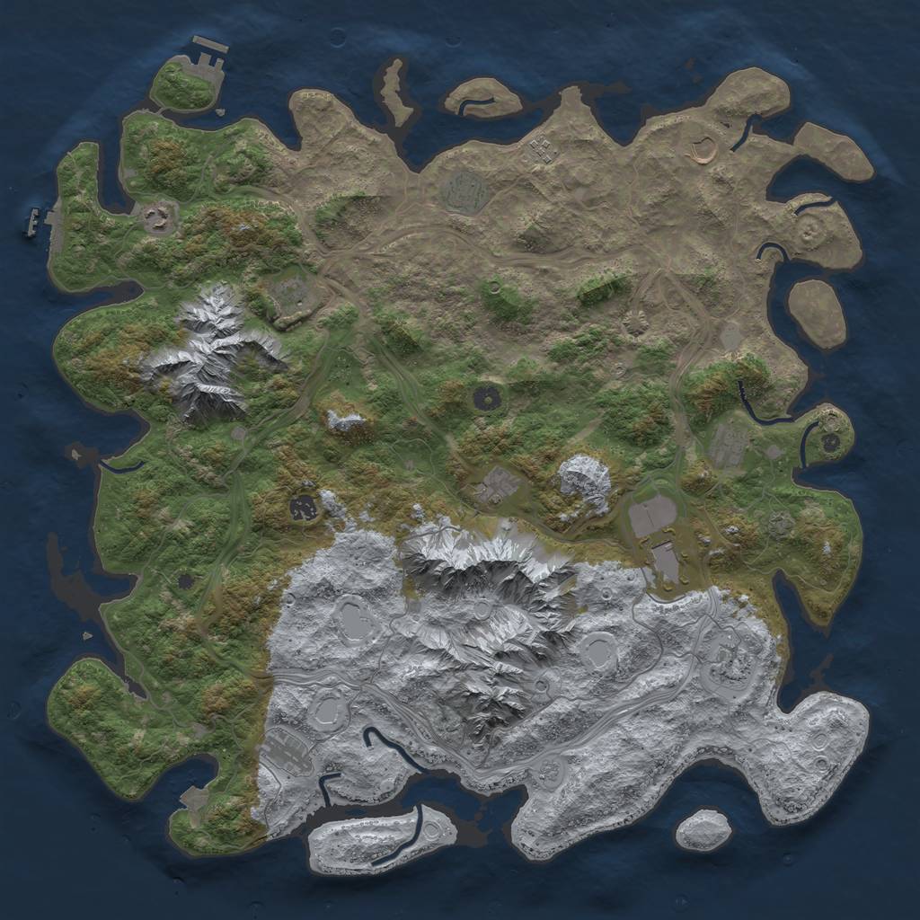 Rust Map: Procedural Map, Size: 5100, Seed: 1489761254, 19 Monuments