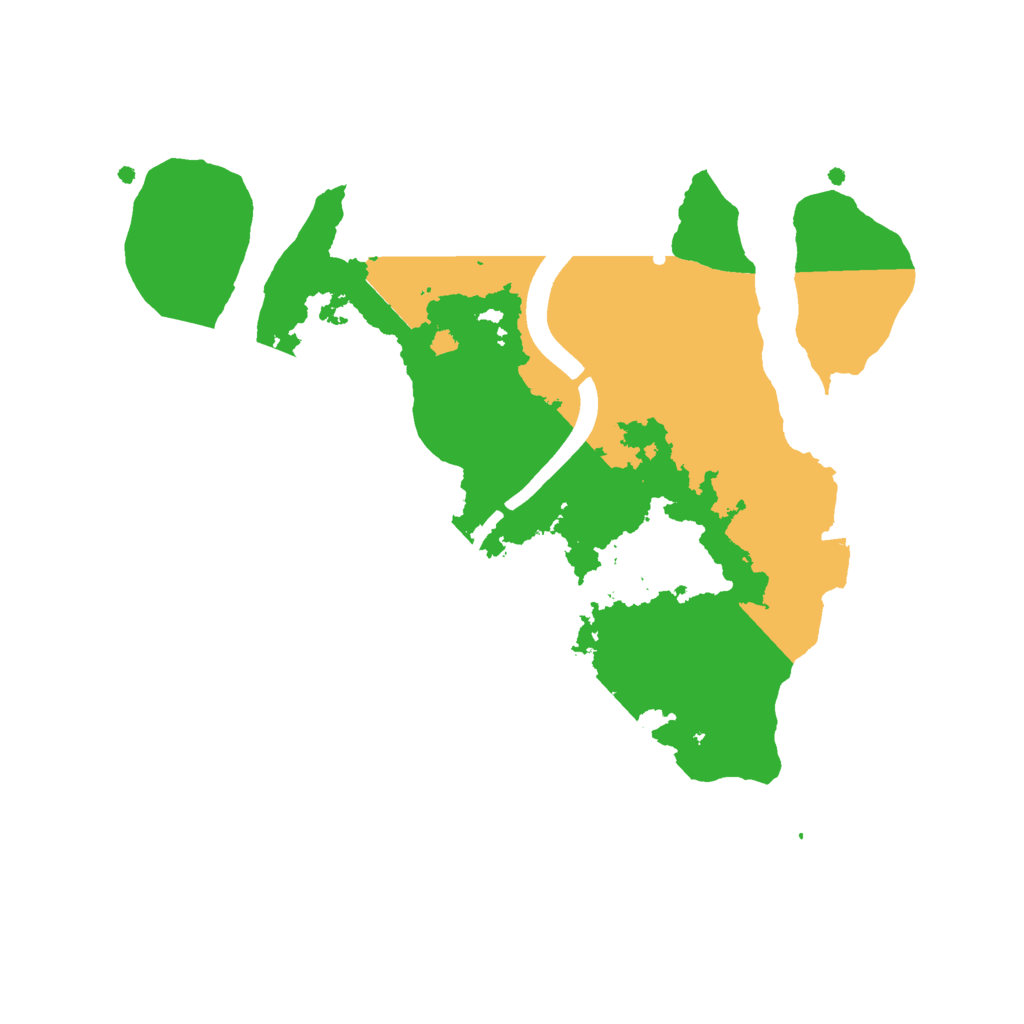 Biome Rust Map: Procedural Map, Size: 2400, Seed: 1070280542