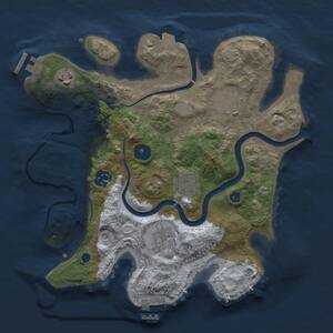 Thumbnail Rust Map: Procedural Map, Size: 3000, Seed: 456467, 10 Monuments