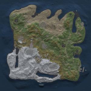 Thumbnail Rust Map: Procedural Map, Size: 3500, Seed: 12832215, 16 Monuments