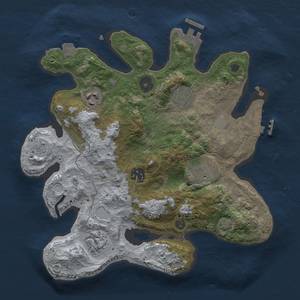 Thumbnail Rust Map: Procedural Map, Size: 3000, Seed: 8715264, 12 Monuments