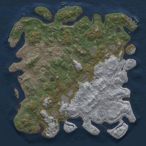 Thumbnail Rust Map: Procedural Map, Size: 4750, Seed: 1676684896, 19 Monuments