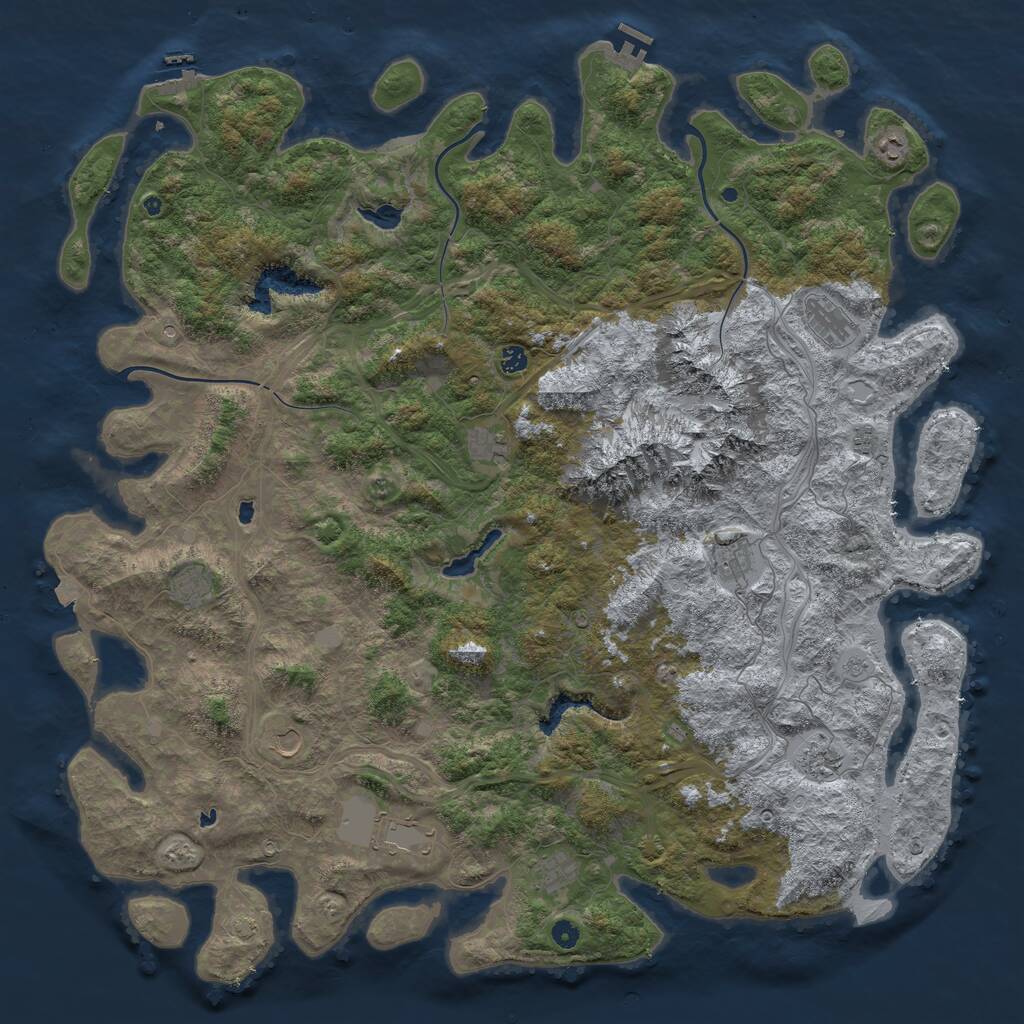 Rust Map: Procedural Map, Size: 5600, Seed: 326, 17 Monuments