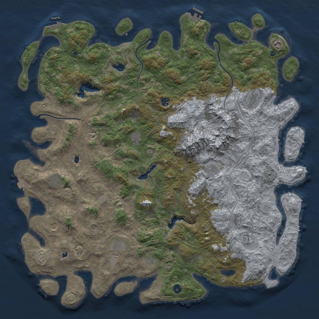Rust Map: Procedural Map, Size: 5600, Seed: 326, 17 Monuments