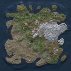 Thumbnail Rust Map: Procedural Map, Size: 4000, Seed: 636972109, 19 Monuments