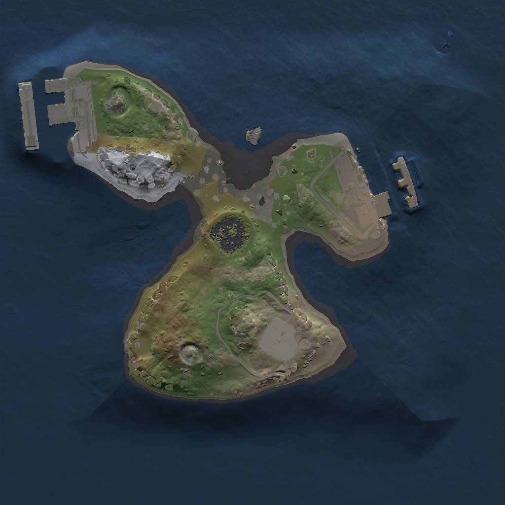 Rust Map: Procedural Map, Size: 1500, Seed: 1739086248, 5 Monuments