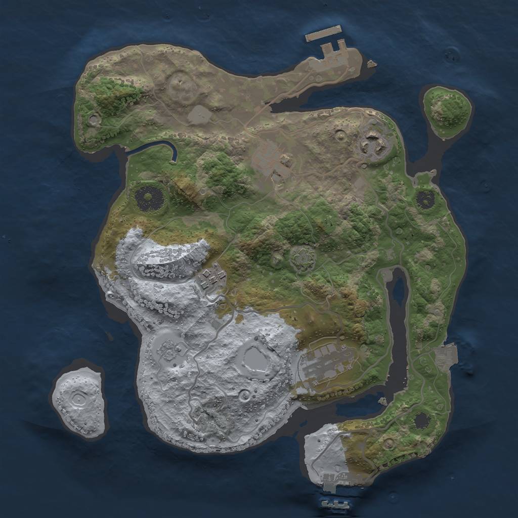 Rust Map: Procedural Map, Size: 2850, Seed: 50014, 11 Monuments