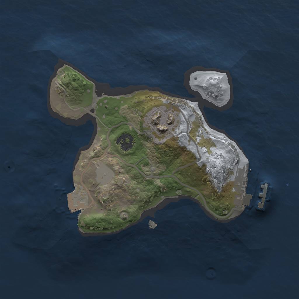 Rust Map: Procedural Map, Size: 1800, Seed: 965759402, 5 Monuments