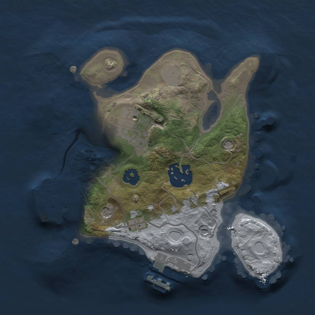 Rust Map: Procedural Map, Size: 1900, Seed: 1244008996, 6 Monuments