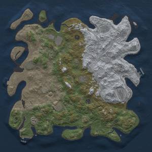 Thumbnail Rust Map: Procedural Map, Size: 4500, Seed: 20240906, 18 Monuments