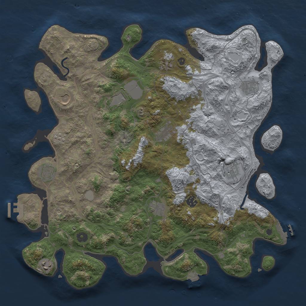 Rust Map: Procedural Map, Size: 4250, Seed: 898569392, 19 Monuments