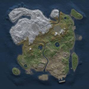 Thumbnail Rust Map: Procedural Map, Size: 3000, Seed: 1452056803, 10 Monuments