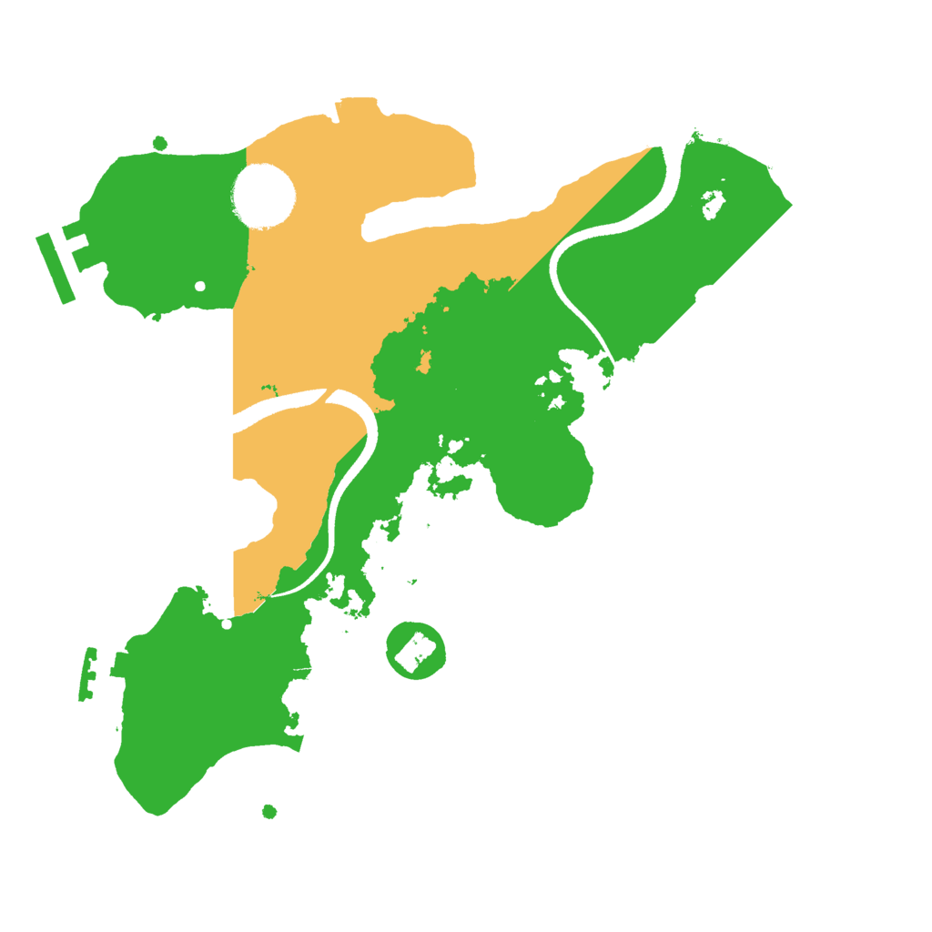 Biome Rust Map: Procedural Map, Size: 2600, Seed: 358055072