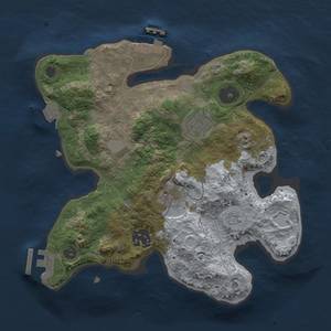 Thumbnail Rust Map: Procedural Map, Size: 2600, Seed: 358055072, 9 Monuments