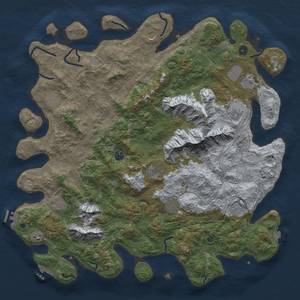 Thumbnail Rust Map: Procedural Map, Size: 5000, Seed: 32323232, 19 Monuments