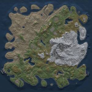 Thumbnail Rust Map: Procedural Map, Size: 5000, Seed: 32323232, 16 Monuments