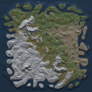Thumbnail Rust Map: Procedural Map, Size: 6000, Seed: 1772838027, 19 Monuments