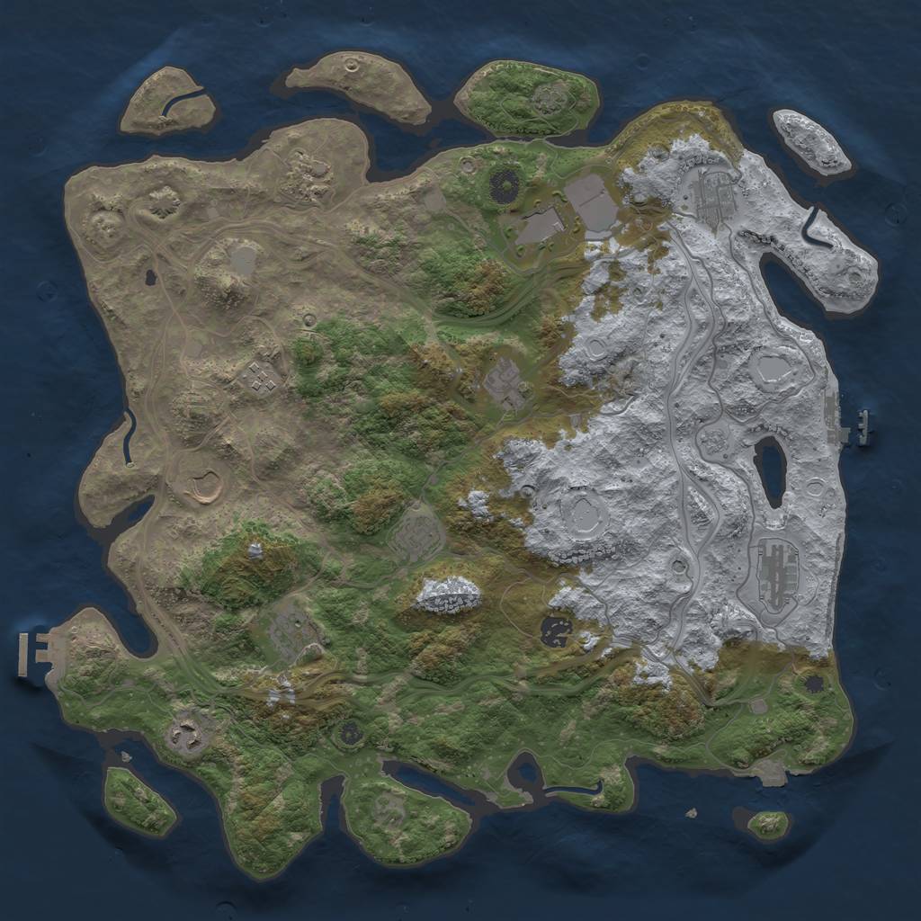 Rust Map: Procedural Map, Size: 4250, Seed: 555123, 19 Monuments