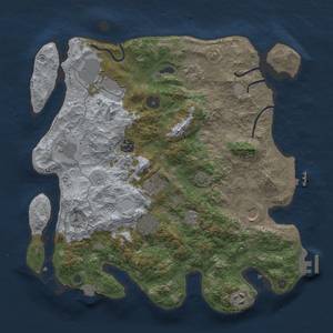 Thumbnail Rust Map: Procedural Map, Size: 3700, Seed: 2031529200, 17 Monuments