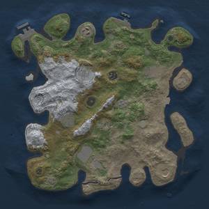 Thumbnail Rust Map: Procedural Map, Size: 3500, Seed: 1501252845, 17 Monuments