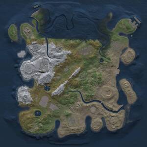 Thumbnail Rust Map: Procedural Map, Size: 3500, Seed: 1501252845, 15 Monuments