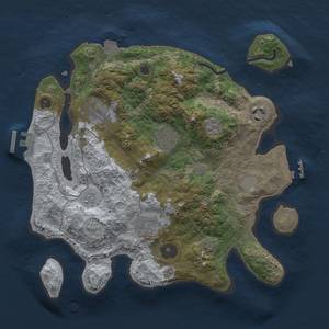 Thumbnail Rust Map: Procedural Map, Size: 3000, Seed: 378808814, 13 Monuments