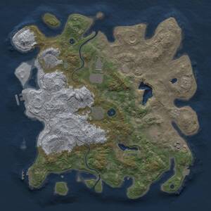 Thumbnail Rust Map: Procedural Map, Size: 4000, Seed: 289969446, 15 Monuments