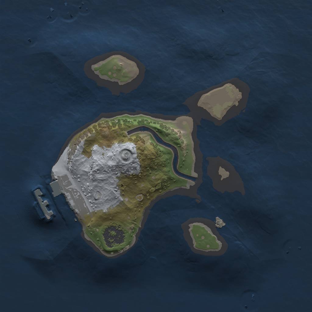 Rust Map: Procedural Map, Size: 1500, Seed: 2345345, 4 Monuments