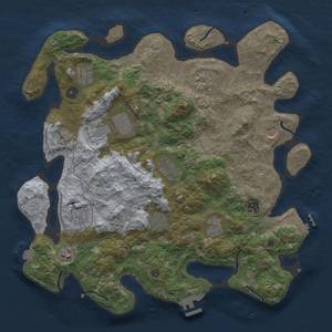 Thumbnail Rust Map: Procedural Map, Size: 4000, Seed: 708922841, 19 Monuments