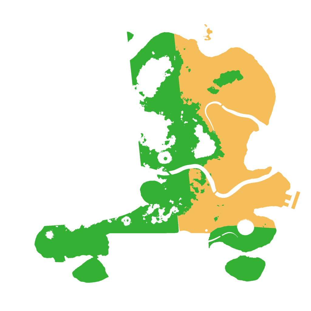 Biome Rust Map: Procedural Map, Size: 3500, Seed: 5439