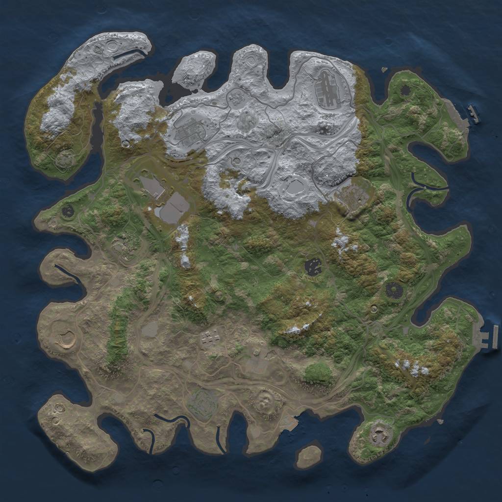 Rust Map: Procedural Map, Size: 4250, Seed: 953656085, 19 Monuments