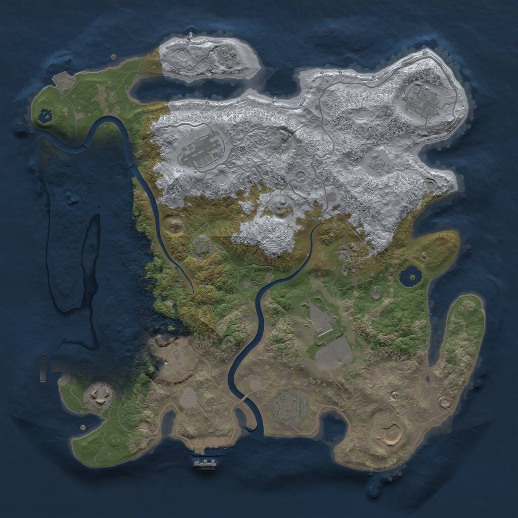 Rust Map: Procedural Map, Size: 3650, Seed: 6969420, 15 Monuments