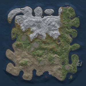 Thumbnail Rust Map: Procedural Map, Size: 4000, Seed: 42586, 19 Monuments