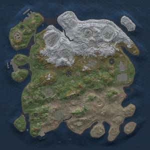 Thumbnail Rust Map: Procedural Map, Size: 3750, Seed: 488293960, 18 Monuments