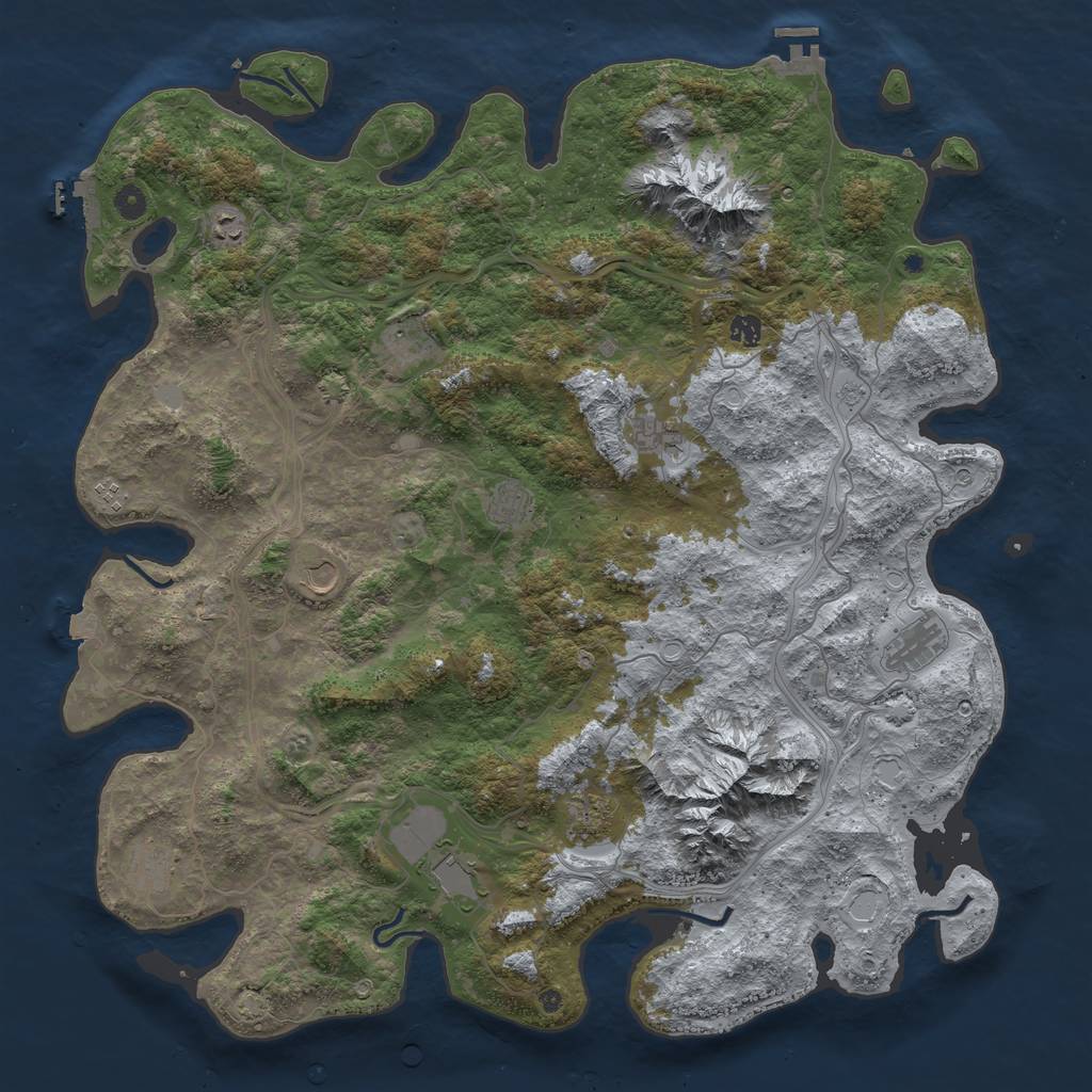 Rust Map: Procedural Map, Size: 5000, Seed: 57705056, 19 Monuments