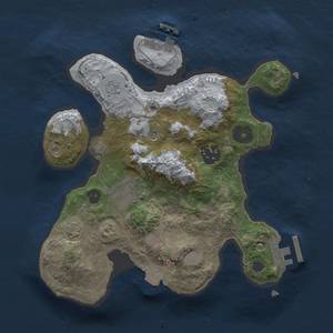 Thumbnail Rust Map: Procedural Map, Size: 2500, Seed: 49999, 10 Monuments