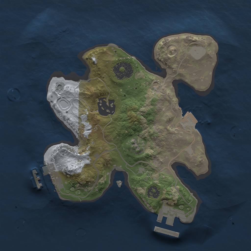 Rust Map: Procedural Map, Size: 2000, Seed: 859754473, 6 Monuments